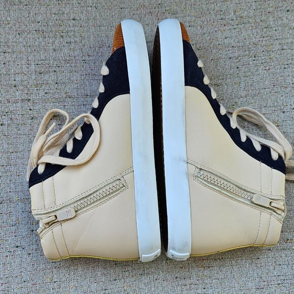 Sam Edelman Avon Kids High Tops Girl's Youth Size 3M Color Eggshell Multi - Picture 8 of 13